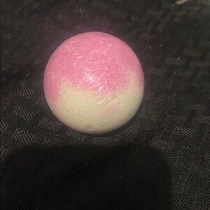 Handcrafted rosemary scented 4 Oz Pink and White Bath Bomb